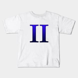 Blue Roman Numeral 2 II Kids T-Shirt